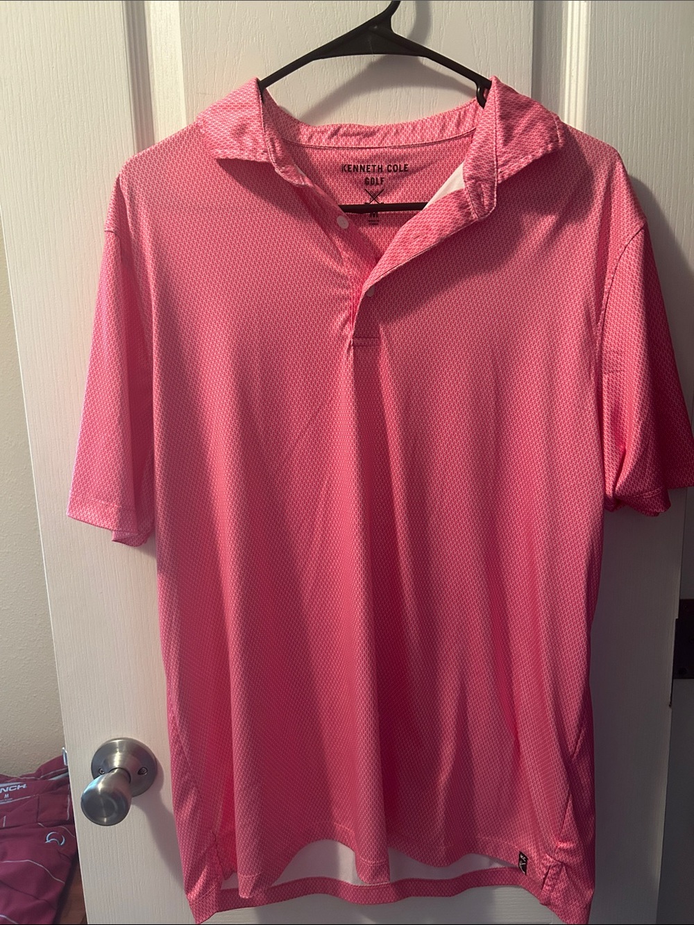 Kenneth Cole Men's Pink Performance Polo